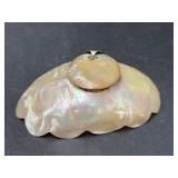 Shell with Glass Insert Inkwell