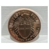 1 oz .999 Copper Round - Guns & Gold Design