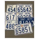 7 Ontario motorcycle license plates