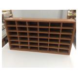 Small Pigeon Hole Shelf, 21 X 11 X 4