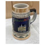 miniature brussels beer stein, 3 1/2 in. tall