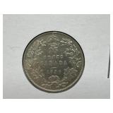 1936 Canadian Silver 25 Cent Coin