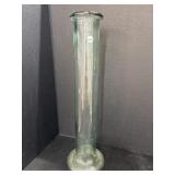 unique glass vase, 22 and 16/32 in. tall