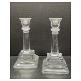 Pair of Crystal Candle Holders