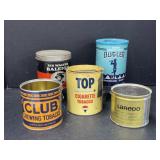 5 Tobacco Tins:  Top, Bugler, Chub, Laredo, Sir