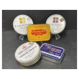 5 Tobacco Tins:  Four Square, John Cotton,