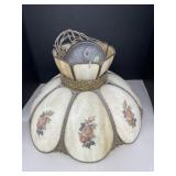 Vintage Hanging Lamp with Glass Panels