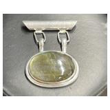 Sterling 925 Silver Green & Blue Flash