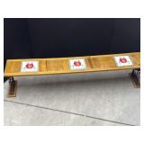 table top shelf with apple tile, 36 x 6 x 8 "