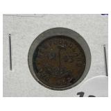 1943c NFLD 1 Cent Coin vf-xf