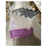 2 Flip-top Storage Bins
