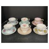6 Teacups & Saucers