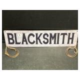 Metal Blacksmith Sign, 4 x 16 '