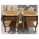 Pair Of Side Tables With Inlay Detail, 19x28x24 '