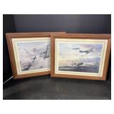 2 Framed Airplane Prints 15 x 12 '