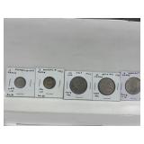 5 Foreign Coins- 1964 Italy 500 Lire, 1972 Germany