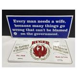 Ruger Novelty License Plate & Sign with Quotation