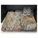 2 Trays Of Assorted Glassware