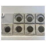 Mexico 50 Centavos Coins To Include: 1967, 1968,