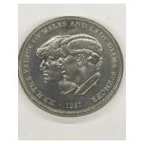 Elizabeth Ii - Charles And Diana 1981. Nickel