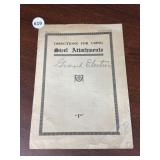 Grand Electric Sewing Machine Booklet -