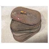 5 Copper Boiler Lids - Rusty