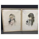 2 Framed Cosmopolitan Magazine Prints,14x11 '