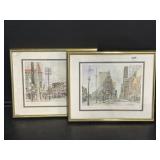 2 Framed Prints by Gerard Paraghian, 8.5 x 10.5 '