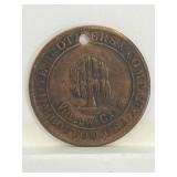 Antique Token Circa 1890's In Boston, Usa: