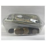 Box Of Older Notes And Coins