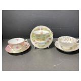 3 Assorted Teacups - Paragon & Coalport