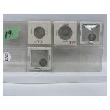 4 X Cdn 10 Cents - 1898, 1899, 1900, 1901