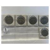 Mexico 5 Pesos Coins To Include: 1971, 1972,