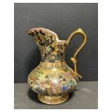 Decorative Royal Satsuma-Style Pitcher, 11.5 '