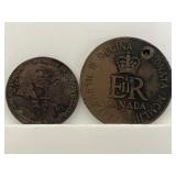 Queen Elizabeth Coronation Medal 1953 - Drilled -
