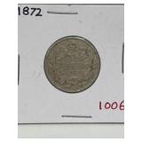 1872 Cdn Silver 25 Cent