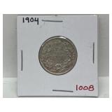 1904 Cdn Silver 25 Cent