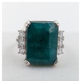 $16,704 Appraisal - 5.7 ct Cert. Silver Emerald