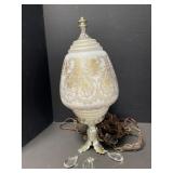 Vintage Hanging Corded Light, 21 ' with White &