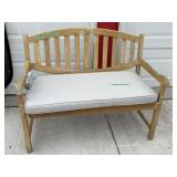 Polanco Teak Bench With Cushion