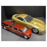 Die- Cast Limo and Large Plastic Mercedes Car