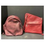 Red Vinyl Purse Made in China and Maroon Purse