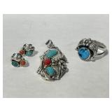 3pcs of Sterling 925 Silver Jewelry Featuring