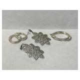 3x Sterling 925 Silver Earrings