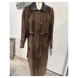 Long Brown Suede Jacket