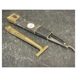 Vintage Straight Razor, Avon Brass Razor -