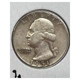 1951 U S A 25 Cent