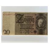 Reichsbanknote 20 Reichsmark Berlin, Jan 22,1929