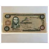 Bank Of Jamaica Two Dollars Banknote.
