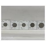 4 X India Coins+ 1901  Spain 1 Peseta